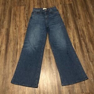 Triarchy Wide Leg Baggy Jeans Women's 27 Organic Cotton High Rise Denim Anthropo